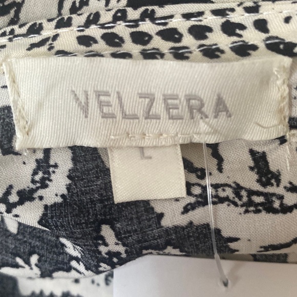 Velzera Black Damask Bell-Sleeve Bohemian Pattern Midi Dress Women’s Size L - Picture 16 of 16